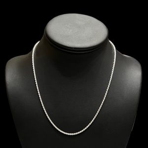 925 Sterling Silver Diamond Cut Rope Chain 18”